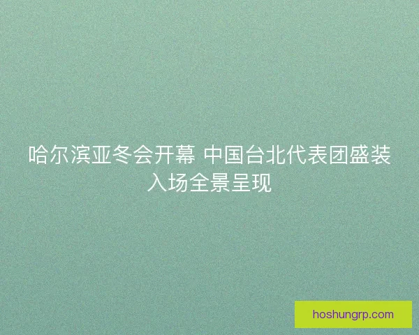 哈尔滨亚冬会开幕 中国台北代表团盛装入场全景呈现